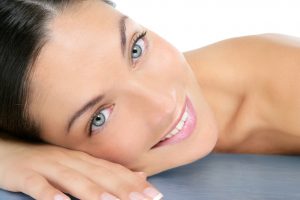 Beautiful clean cosmetics woman  close up portrait